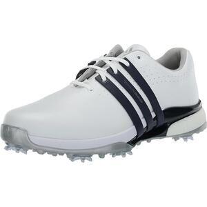 adidas Men's Tour360 24 Golf Shoes, Footwear White/Silver Metallic, 14 Wide